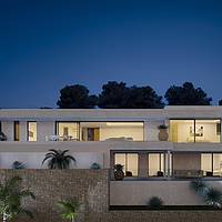 Spain / Costa Blanca / Provinz Alicante | Projektiertes Architektenhaus mit Blick auf Stadt und Meer